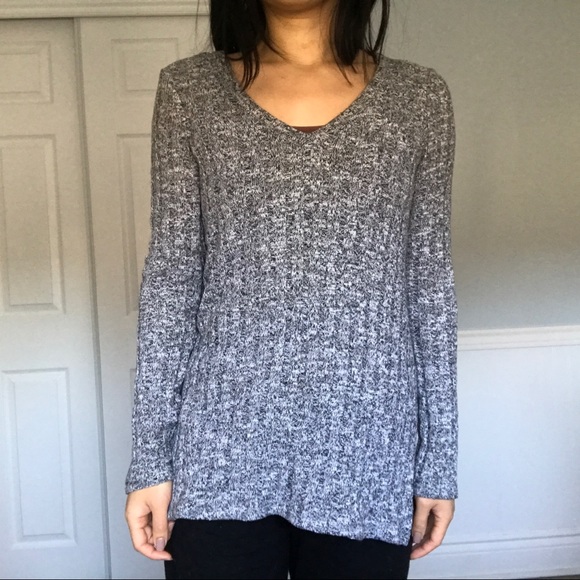 Topshop Grey Knit Tunic Sweater - Picture 2 of 6